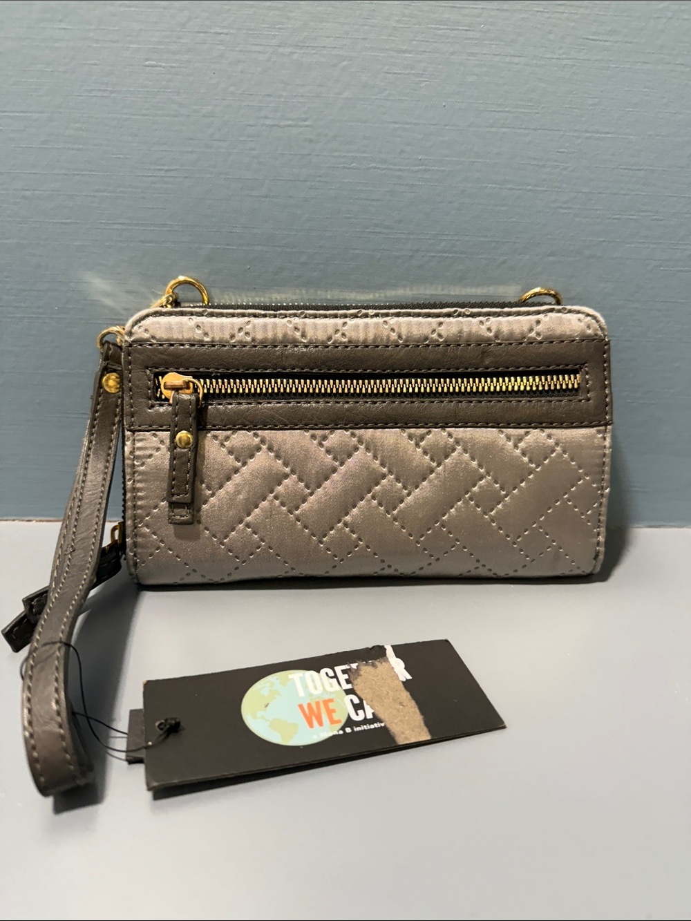 Mona B Convertible Wristlet Wallet to Crossbody Bag - Gray